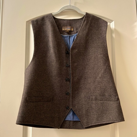 Pronto Uomo Wool Blend button down vest. Like new. Light academia. Blokecore. L - Picture 1 of 11